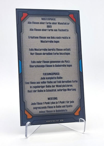 Spielhilfekarten 4er Set für Azul