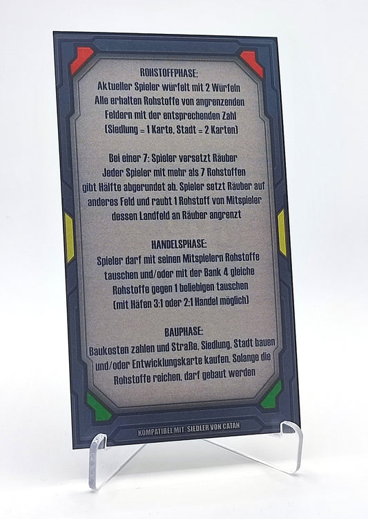 Spielhilfekarten 4er Set für Die Siedler von Catan