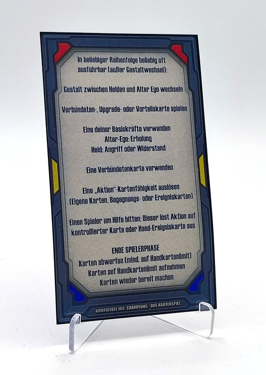 Spielhilfekarten 4er Set für Marvel Champions The Card Game