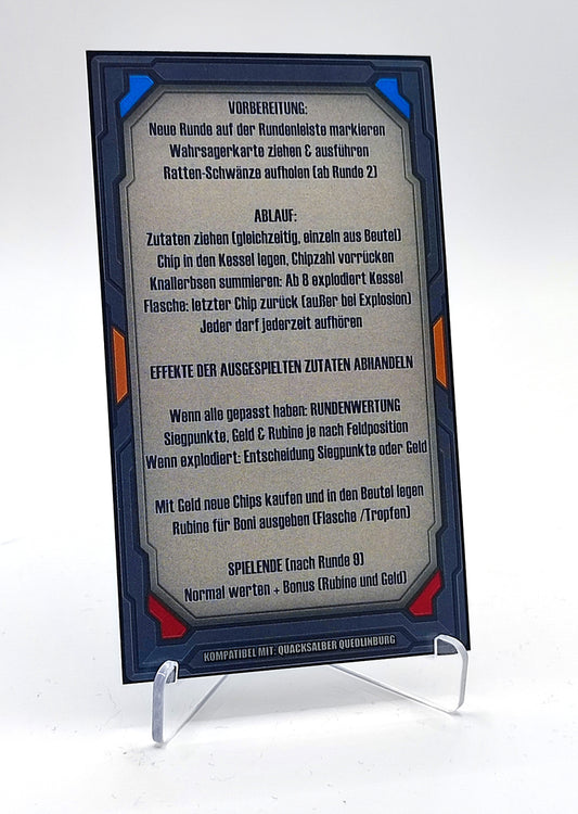 Spielhilfekarten 4er Set für Die Quacksalber von Quedlinburg