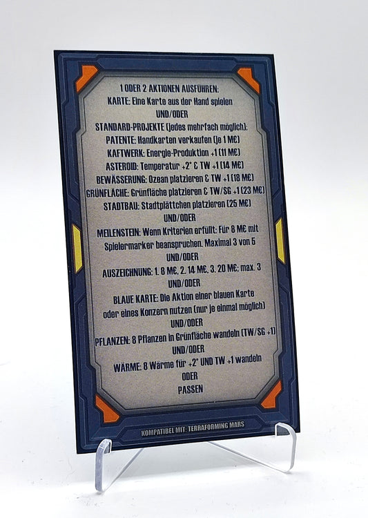 Spielhilfekarten 4er Set für Terraforming Mars