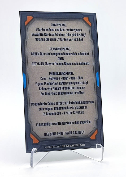 Spielhilfekarten 4er Set für Eine Wundervolle Welt