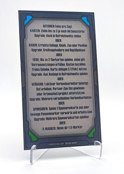 Spielhilfekarten 4er Set für Arche Nova
