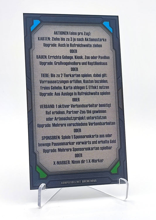 Spielhilfekarten 4er Set für Arche Nova